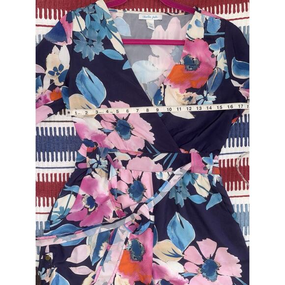 Charlie Jade Floral Romper Boho Chic Beach Club Resort Bohemian Sz S/P - Picture 7 of 13